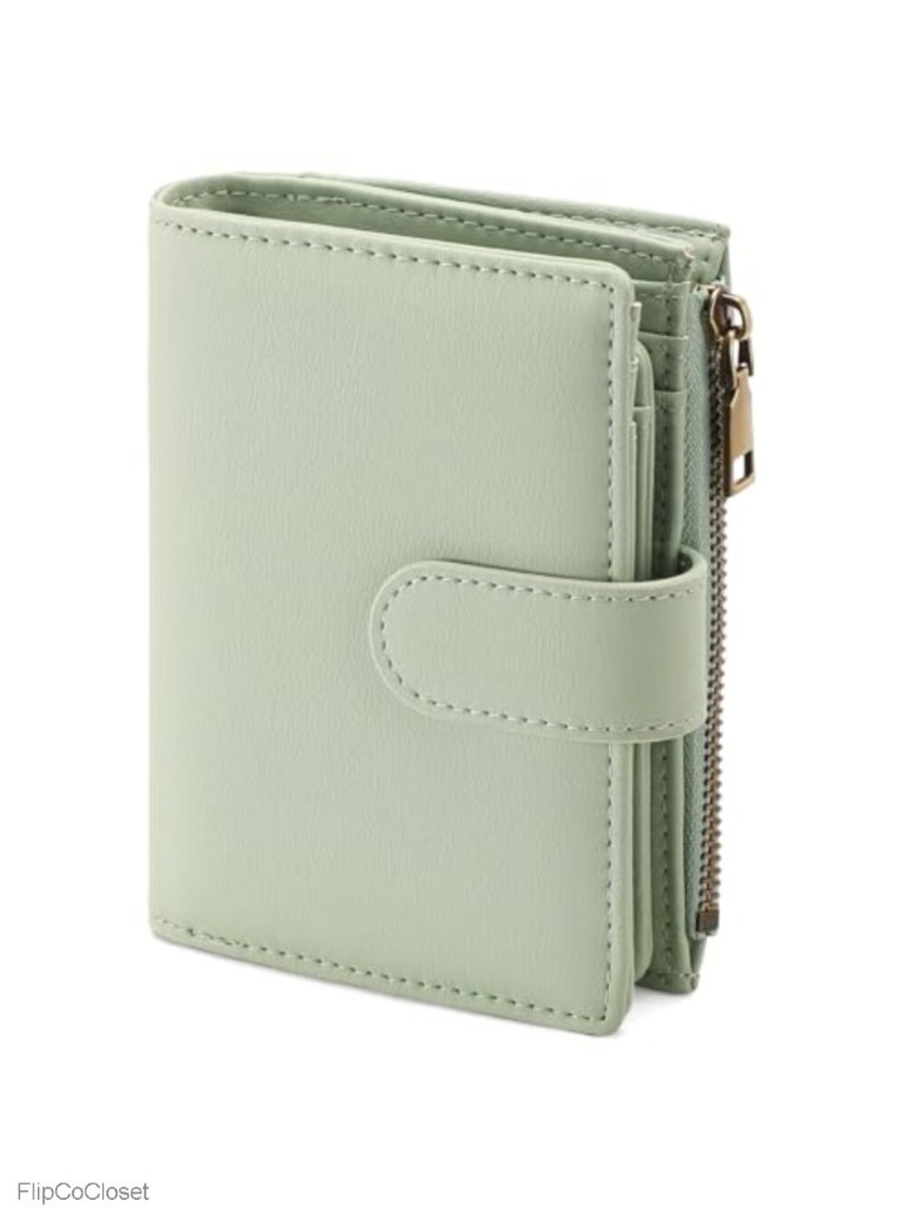 Vegan Leather RFID Blocking Bifold Wallet with 14 Card Slots & ID Window